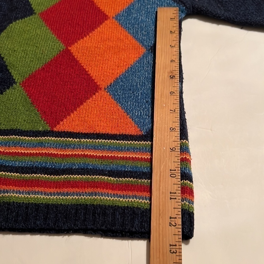 Liz Claiborne wool blend argyle v-neck sweater - Picture 11 of 12